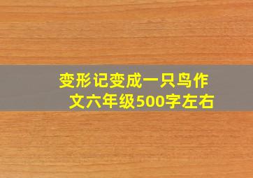 变形记变成一只鸟作文六年级500字左右