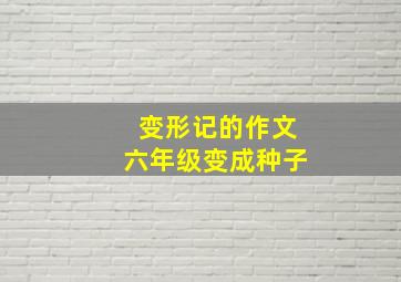 变形记的作文六年级变成种子