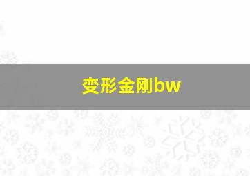 变形金刚bw