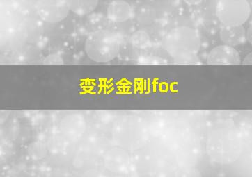 变形金刚foc