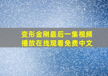 变形金刚最后一集视频播放在线观看免费中文