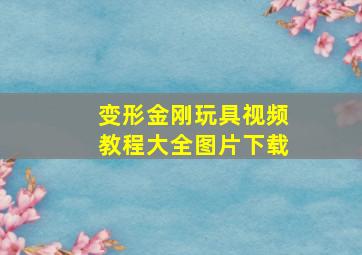 变形金刚玩具视频教程大全图片下载