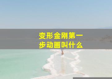 变形金刚第一步动画叫什么