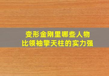 变形金刚里哪些人物比领袖擎天柱的实力强