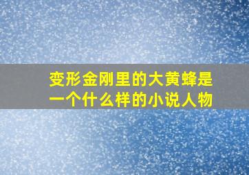 变形金刚里的大黄蜂是一个什么样的小说人物