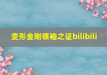 变形金刚领袖之证bilibili