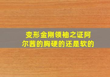 变形金刚领袖之证阿尔茜的胸硬的还是软的