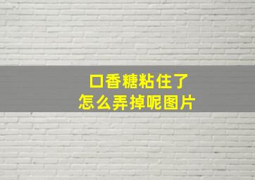 口香糖粘住了怎么弄掉呢图片