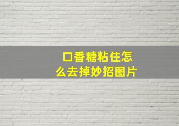 口香糖粘住怎么去掉妙招图片