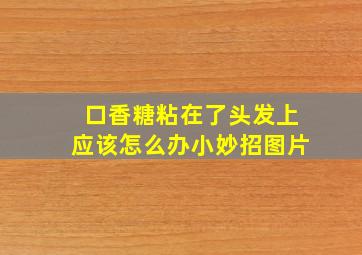 口香糖粘在了头发上应该怎么办小妙招图片