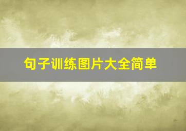 句子训练图片大全简单