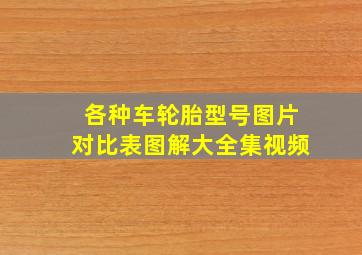 各种车轮胎型号图片对比表图解大全集视频