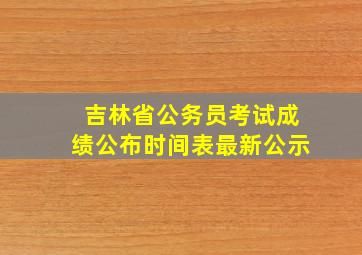 吉林省公务员考试成绩公布时间表最新公示