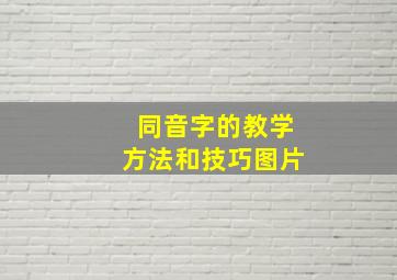 同音字的教学方法和技巧图片