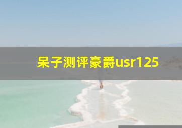 呆子测评豪爵usr125