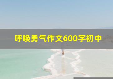 呼唤勇气作文600字初中