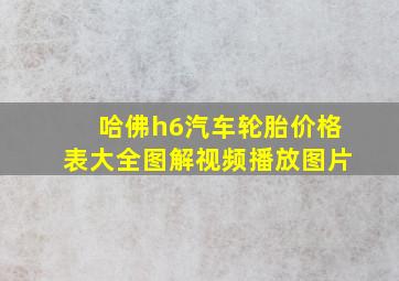 哈佛h6汽车轮胎价格表大全图解视频播放图片