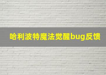 哈利波特魔法觉醒bug反馈