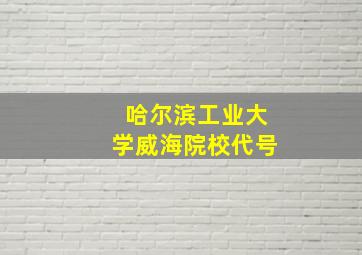 哈尔滨工业大学威海院校代号