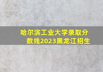 哈尔滨工业大学录取分数线2023黑龙江招生