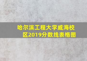 哈尔滨工程大学威海校区2019分数线表格图