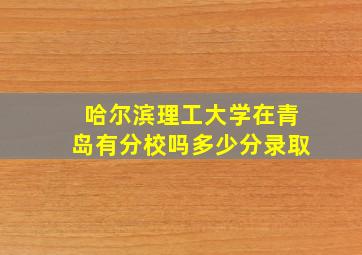 哈尔滨理工大学在青岛有分校吗多少分录取