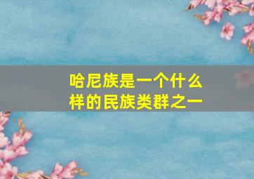 哈尼族是一个什么样的民族类群之一