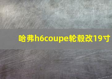 哈弗h6coupe轮毂改19寸