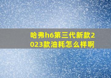 哈弗h6第三代新款2023款油耗怎么样啊