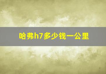 哈弗h7多少钱一公里