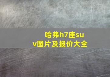 哈弗h7座suv图片及报价大全