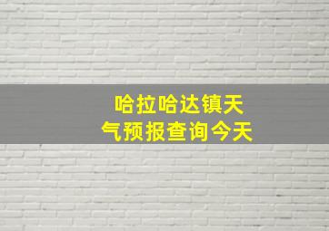 哈拉哈达镇天气预报查询今天