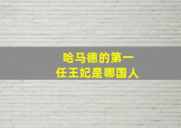 哈马德的第一任王妃是哪国人