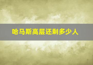 哈马斯高层还剩多少人