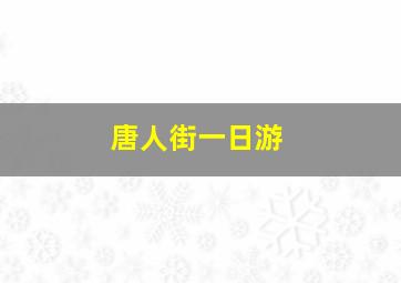 唐人街一日游