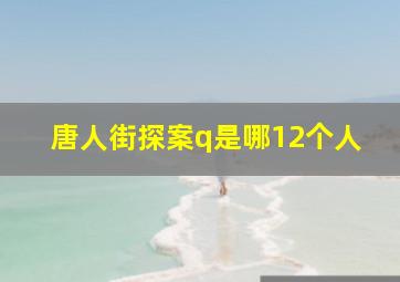 唐人街探案q是哪12个人