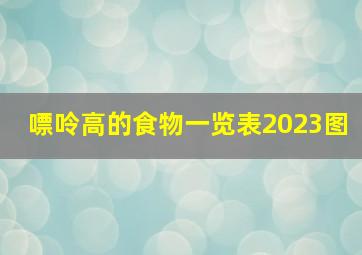 嘌呤高的食物一览表2023图