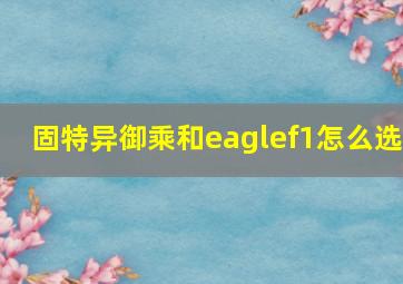 固特异御乘和eaglef1怎么选