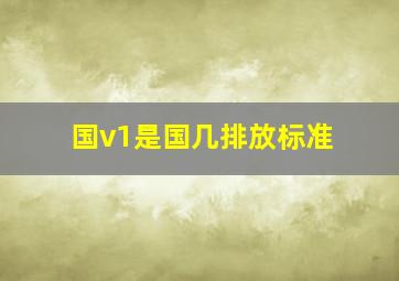 国v1是国几排放标准