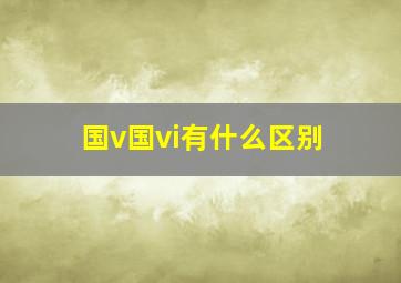 国v国vi有什么区别