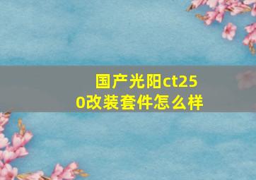 国产光阳ct250改装套件怎么样