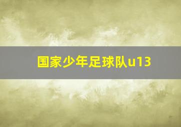 国家少年足球队u13