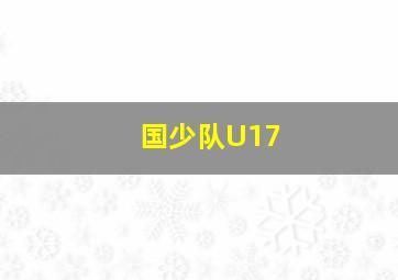 国少队U17