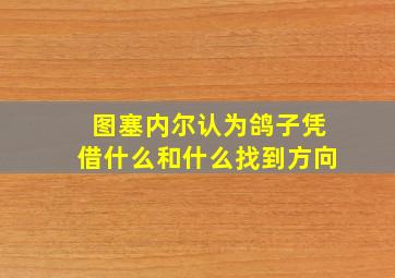 图塞内尔认为鸽子凭借什么和什么找到方向