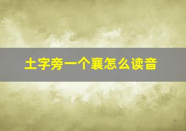 土字旁一个襄怎么读音