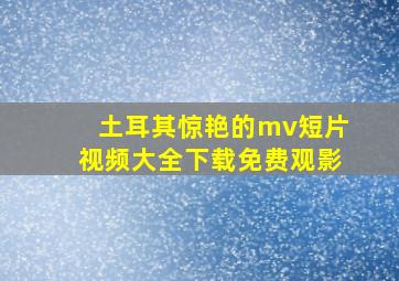 土耳其惊艳的mv短片视频大全下载免费观影