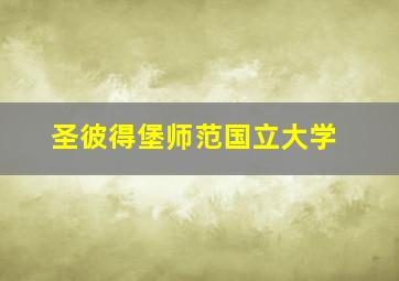 圣彼得堡师范国立大学