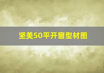 坚美50平开窗型材图