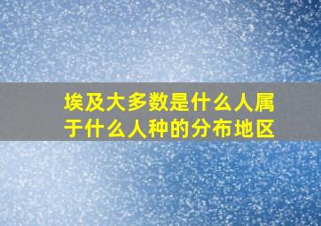 埃及大多数是什么人属于什么人种的分布地区