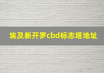 埃及新开罗cbd标志塔地址